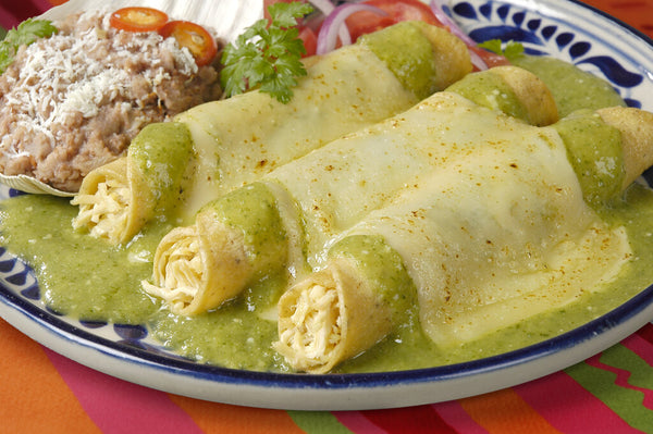 Cheese Enchiladas With Homemade Red Sauce