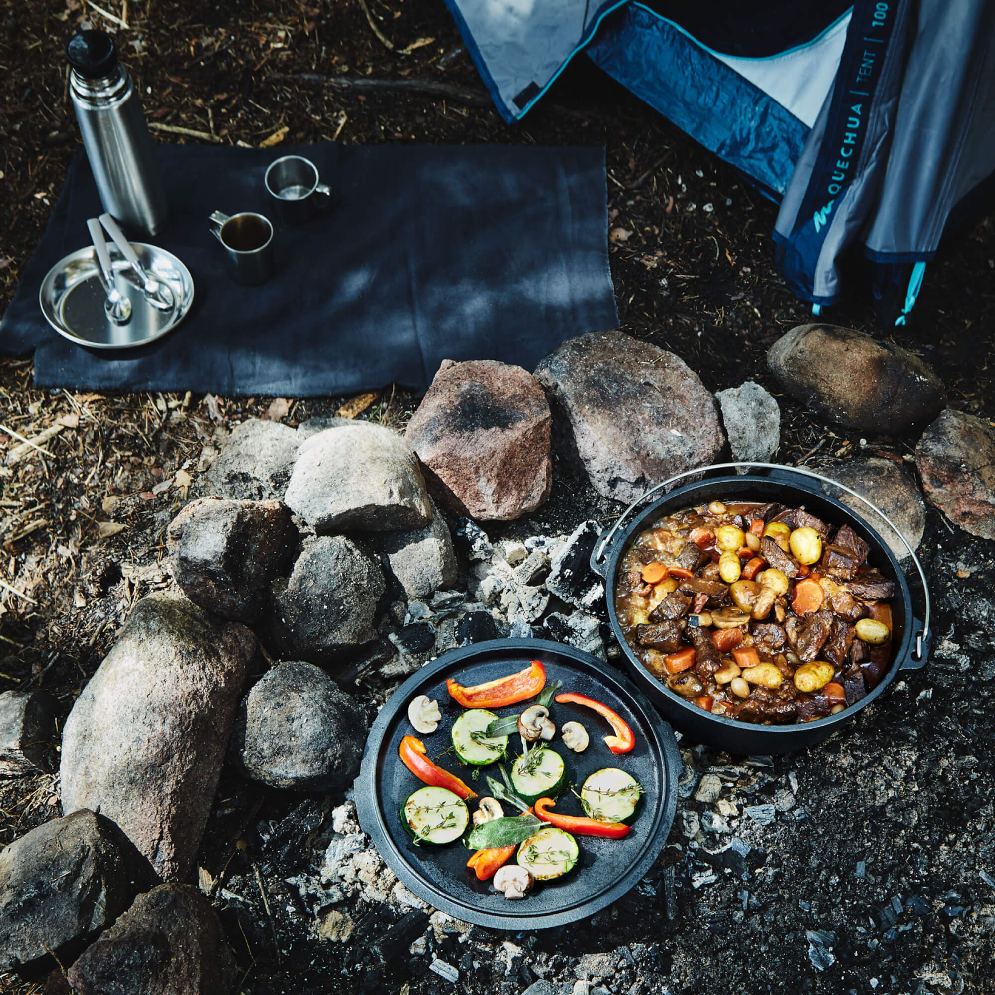 camping dutch oven cooking