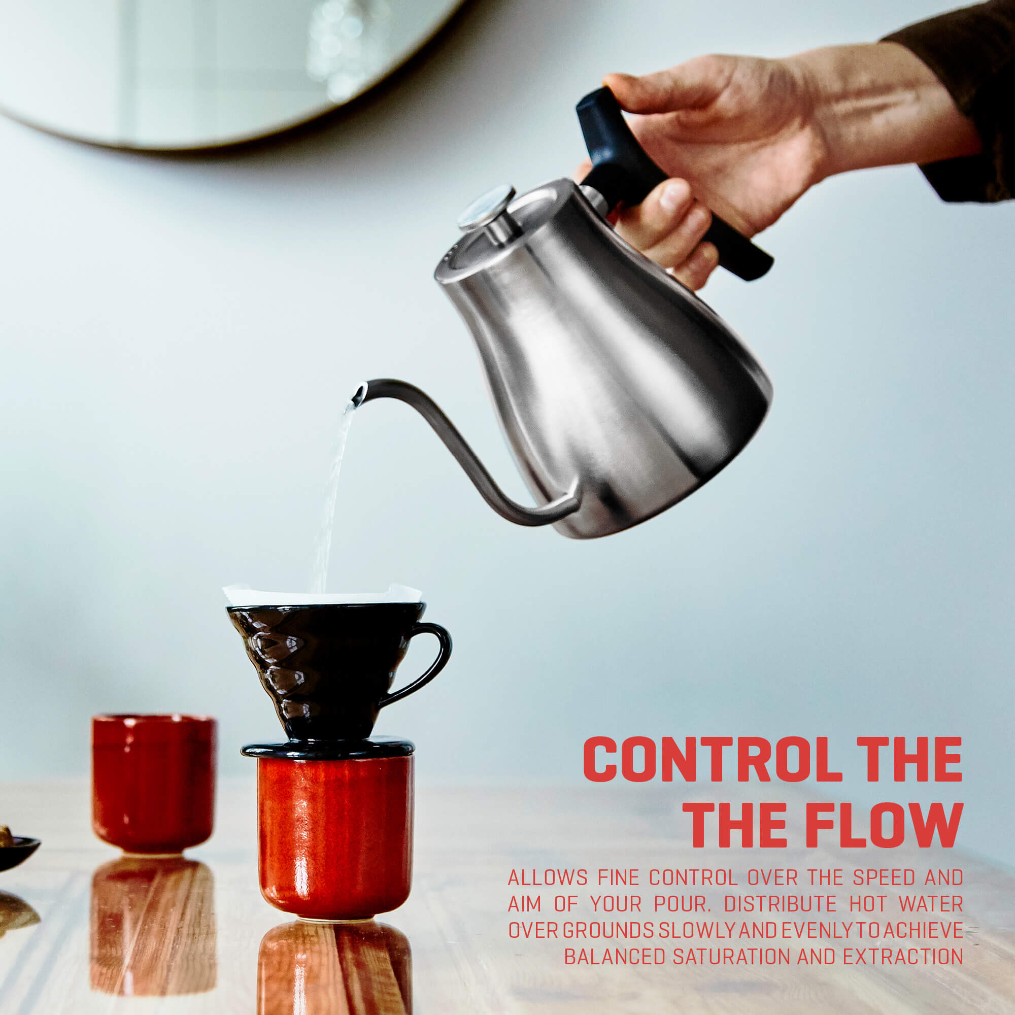 gooseneck kettle control the flow