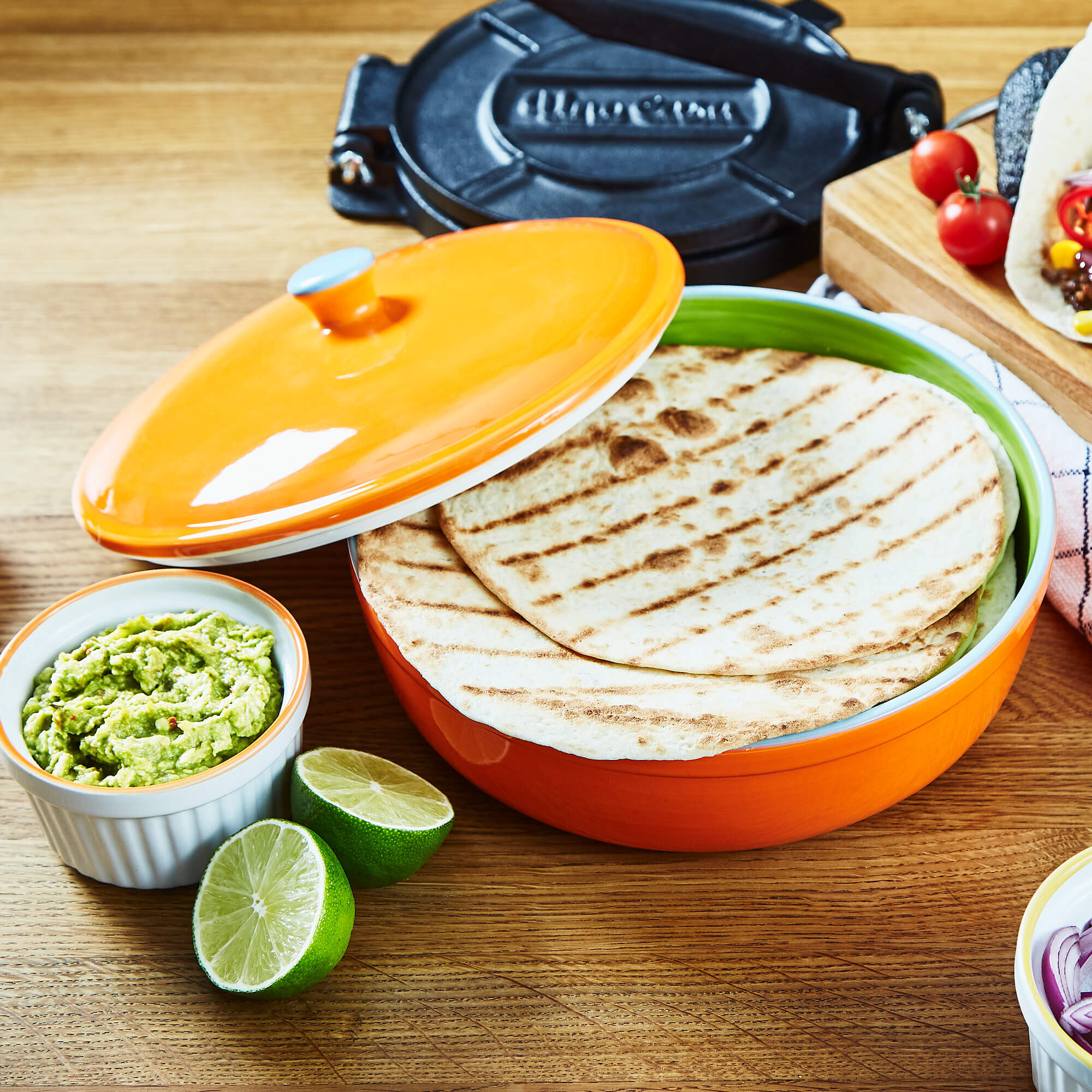 tortilla warmer and server